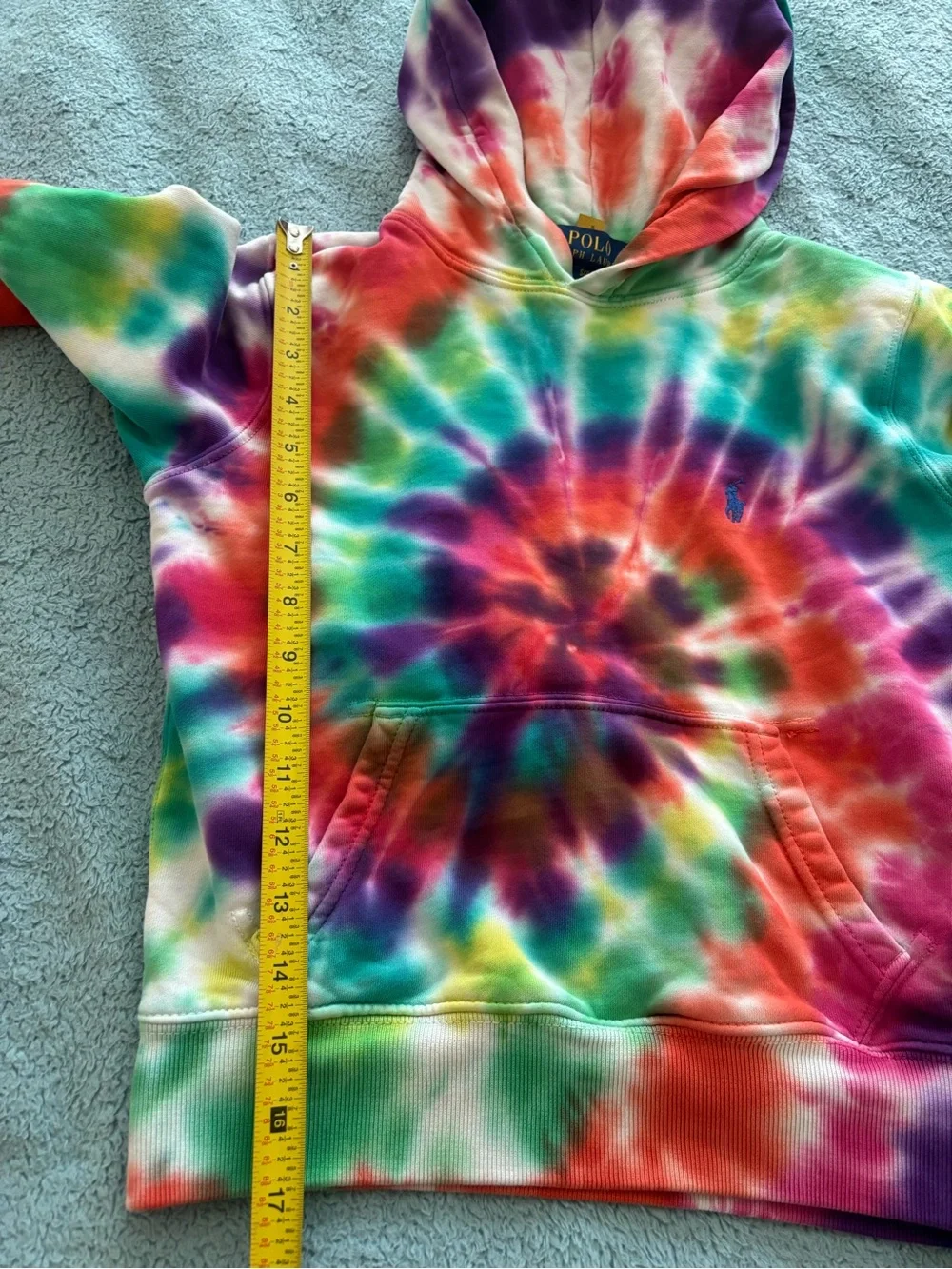 Polo Ralph Lauren Kids Tie dye rainbow hoodie. Size small/8